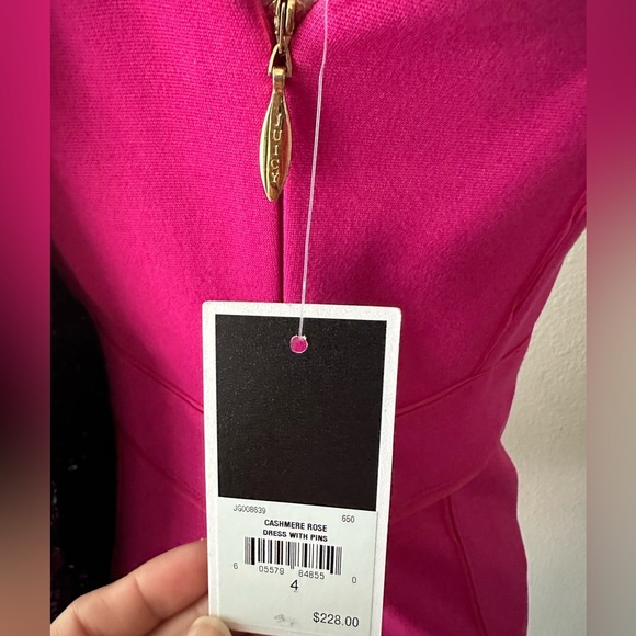 Juicy Couture black label CASHMERE ROSE DRESS Sz 4 cocktail wedding party dress - Picture 6 of 8